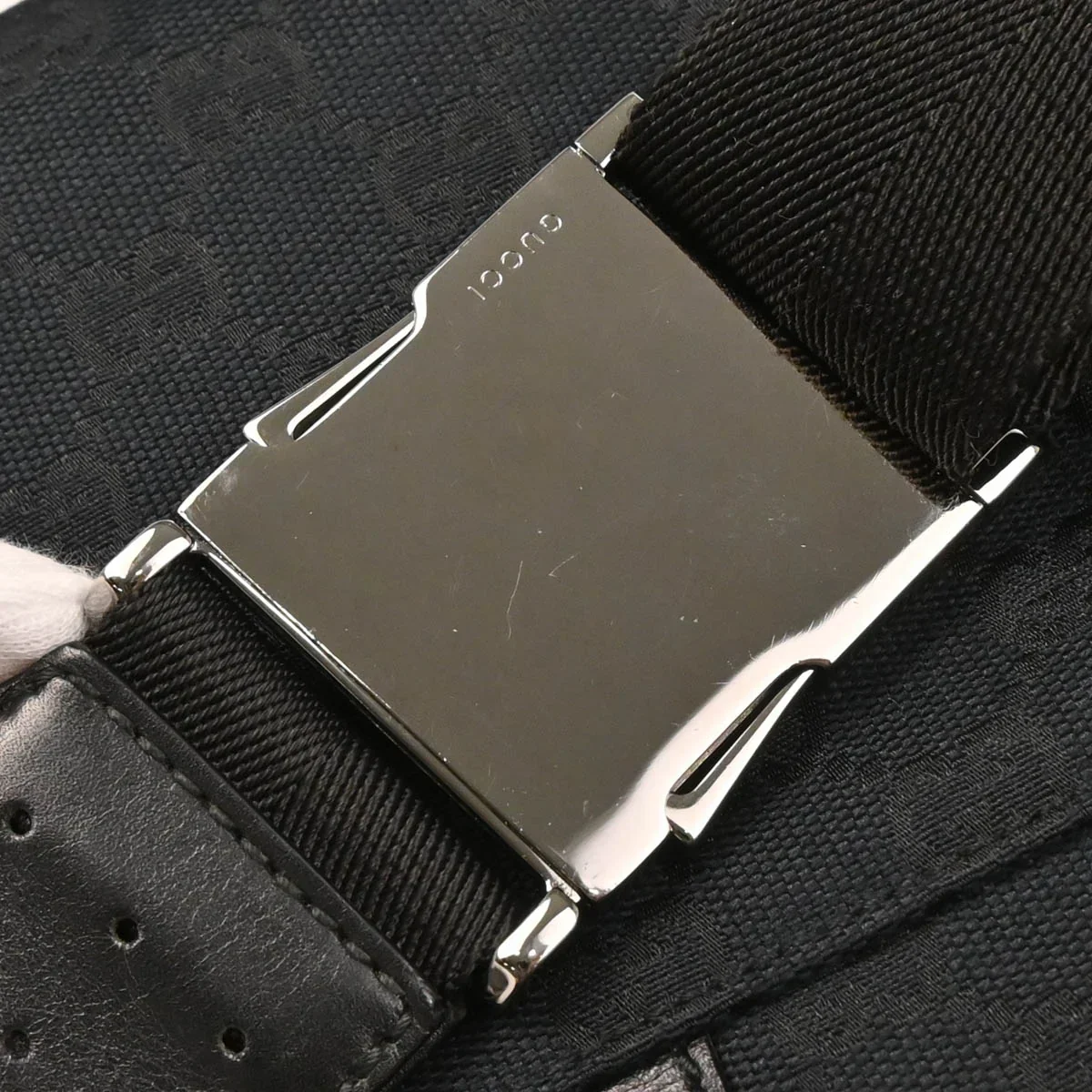 Gucci Black Canvas GG Waist Bum Bag - Image 7