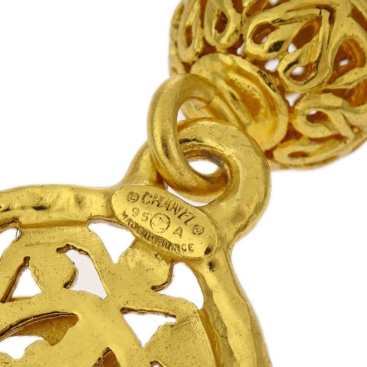 Chanel Gold Key Holder Bag Charm Paisley Small Good 95A - Image 4