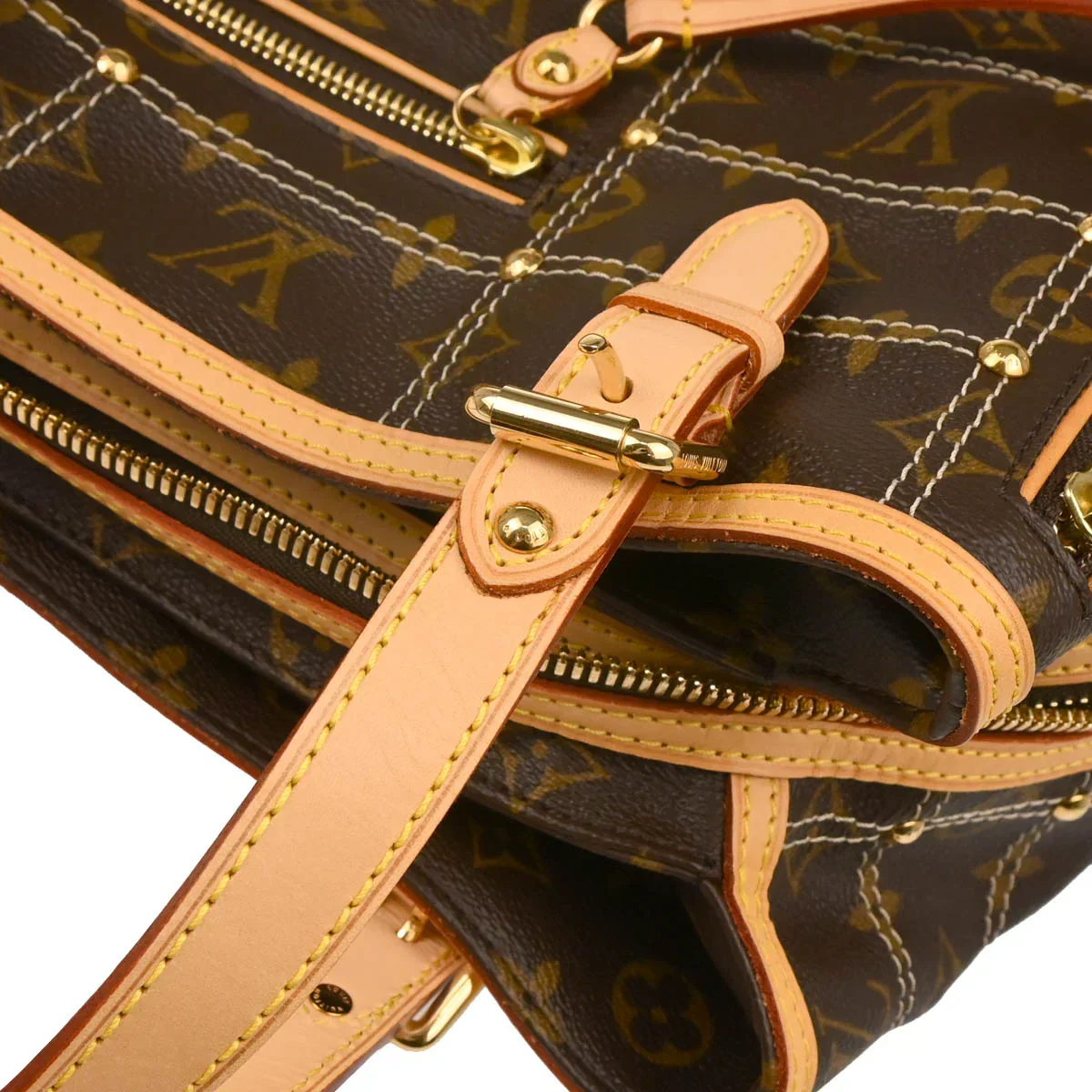 Louis Vuitton 2007 Monogram Riveting Handbag M40140 - Image 7