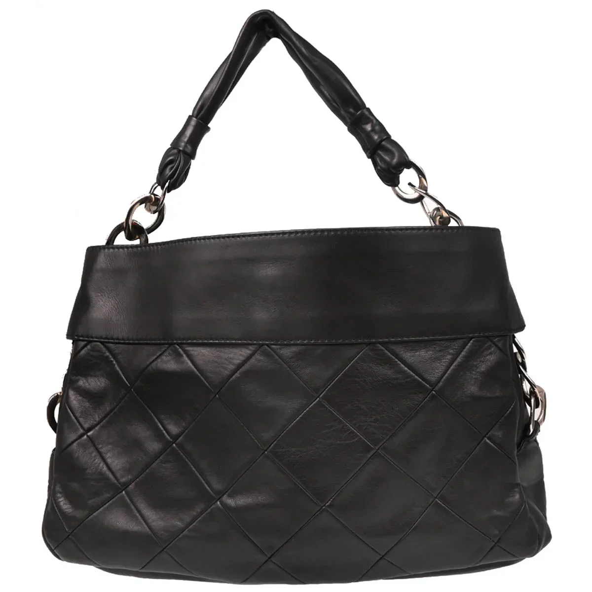 Chanel 2006-2008 Black Calfskin Tote Handbag - Image 2