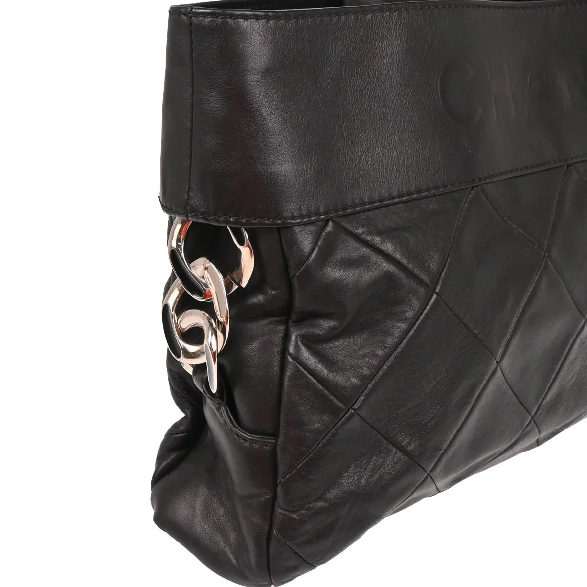 Chanel 2006-2008 Black Calfskin Tote Handbag - Image 3