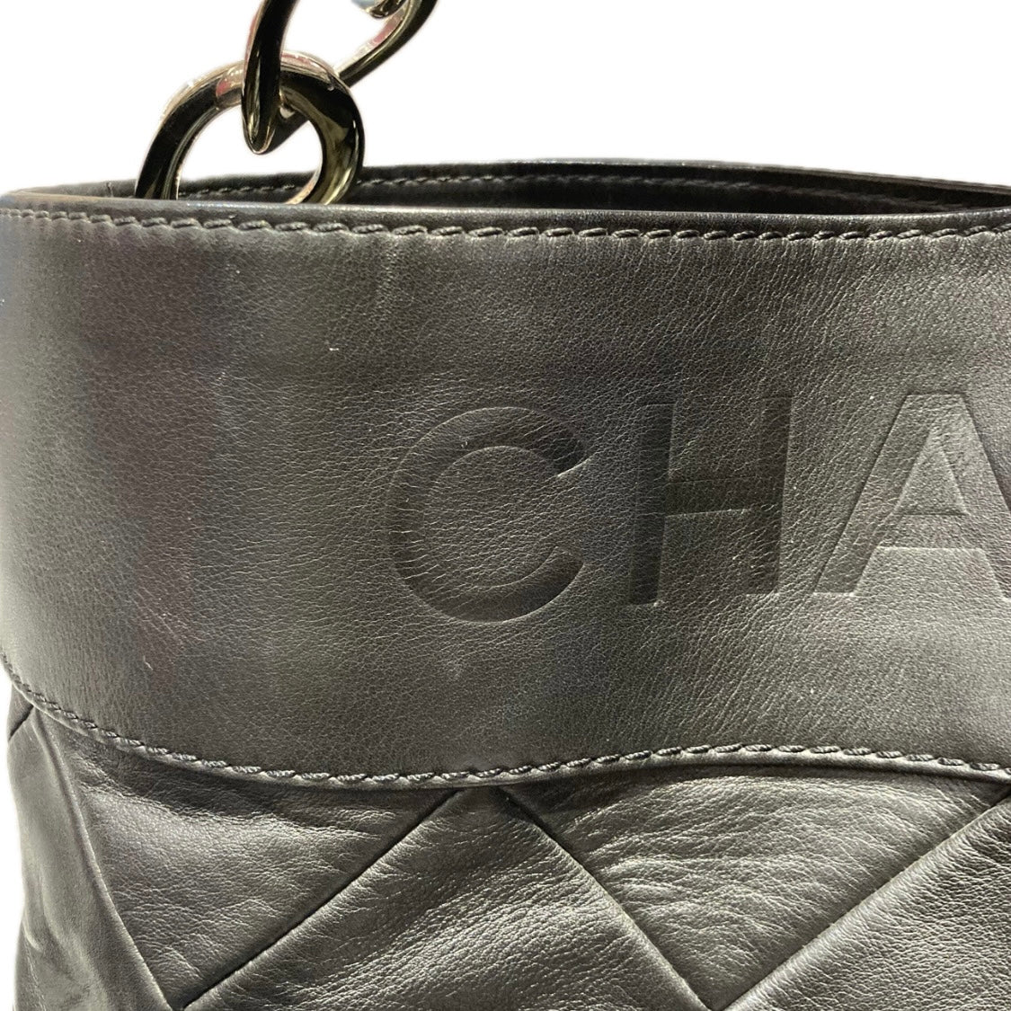Chanel 2006-2008 Black Calfskin Tote Handbag - Image 6