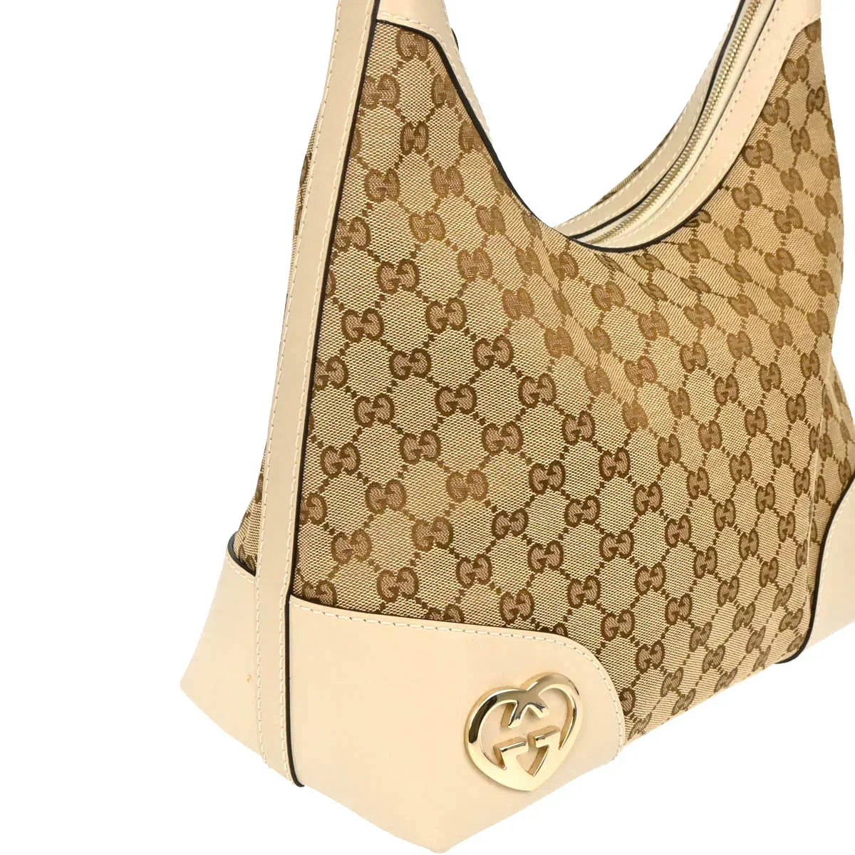 Gucci Beige GG Lovely Heart Hobo Handbag - Image 3