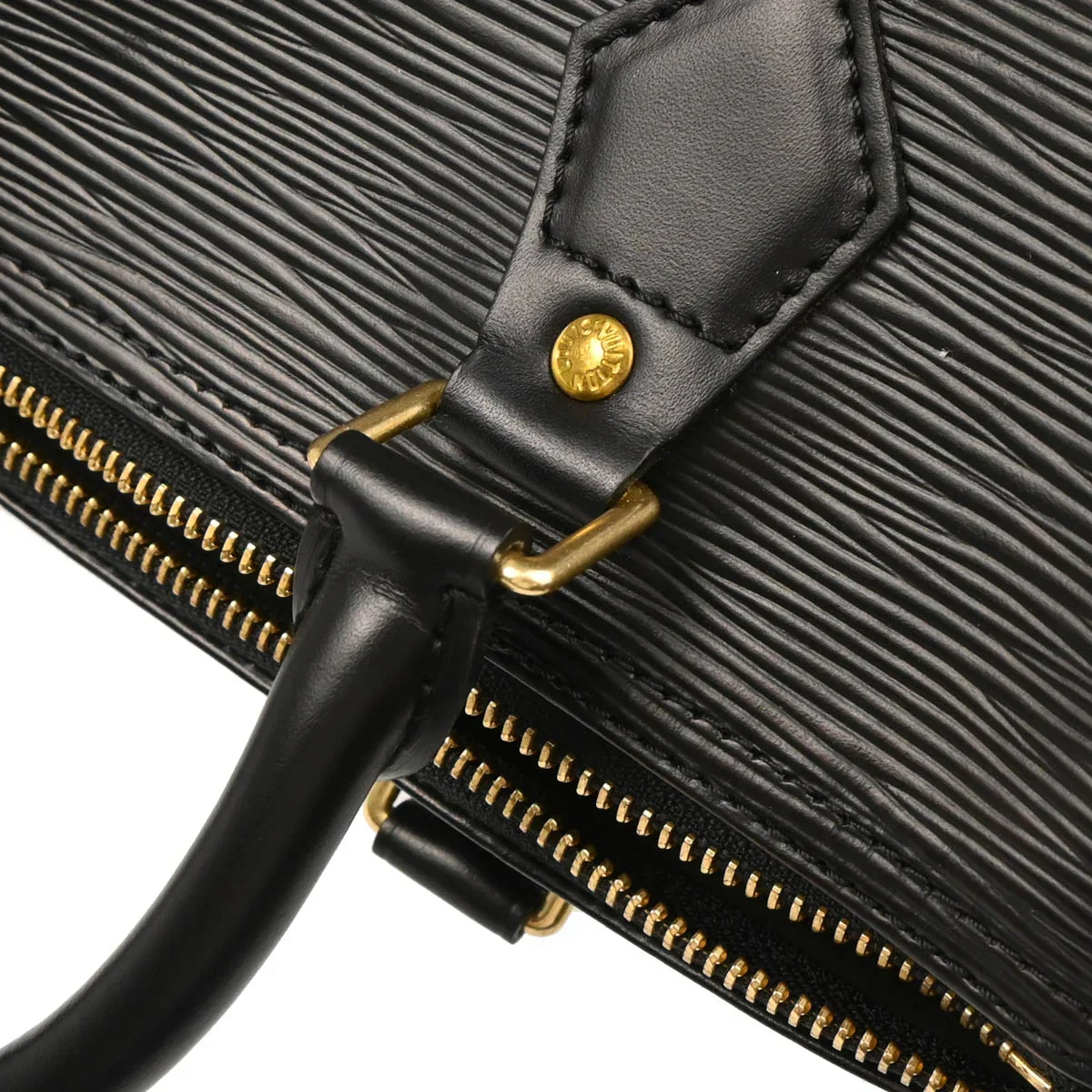 Louis Vuitton 2002 Black Epi Speedy 25 Handbag M43012 - Image 5