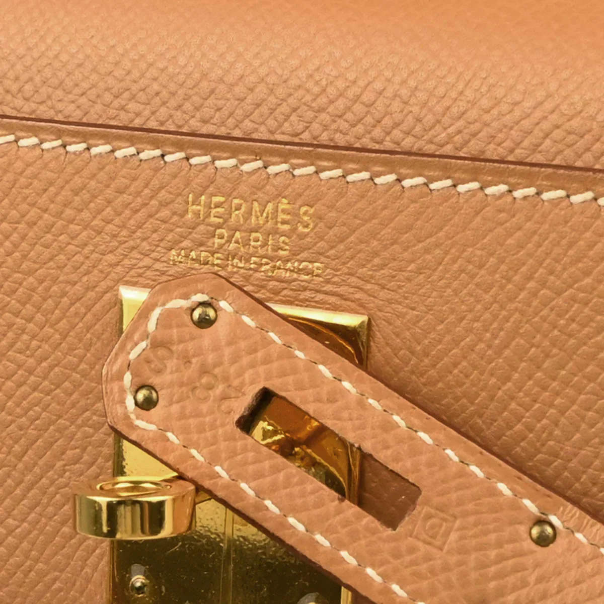 Hermes 2000 Natural Courchevel Kelly 32 Retourne 2way Shoulder Handbag - Image 10