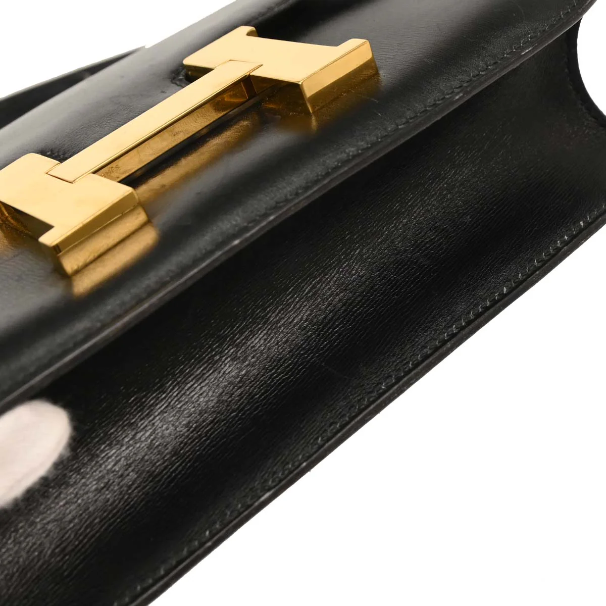 Hermes Black Box Calf Constance 23 Shoulder Bag - Image 5