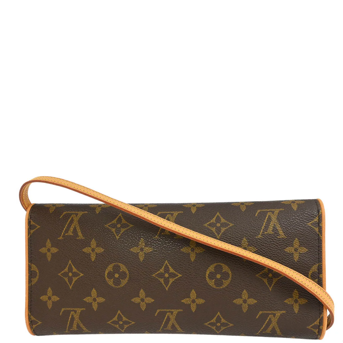Louis Vuitton 2001 Monogram Pochette Twin GM Crossbody Bag M51852 - Image 2
